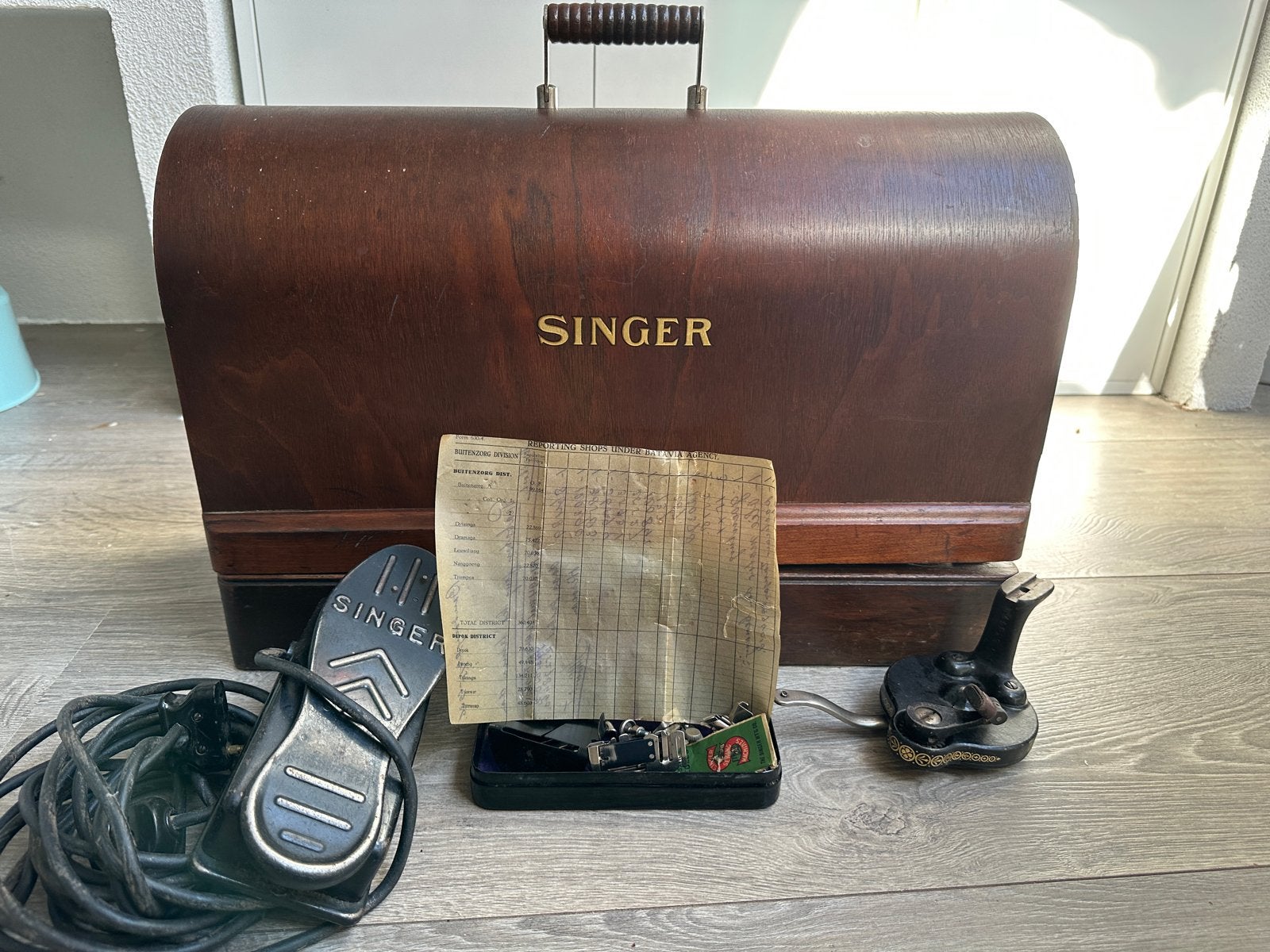 Antieke 1933 Singer 99K Naaimachine - Compleet, Ophalen of Verzenden