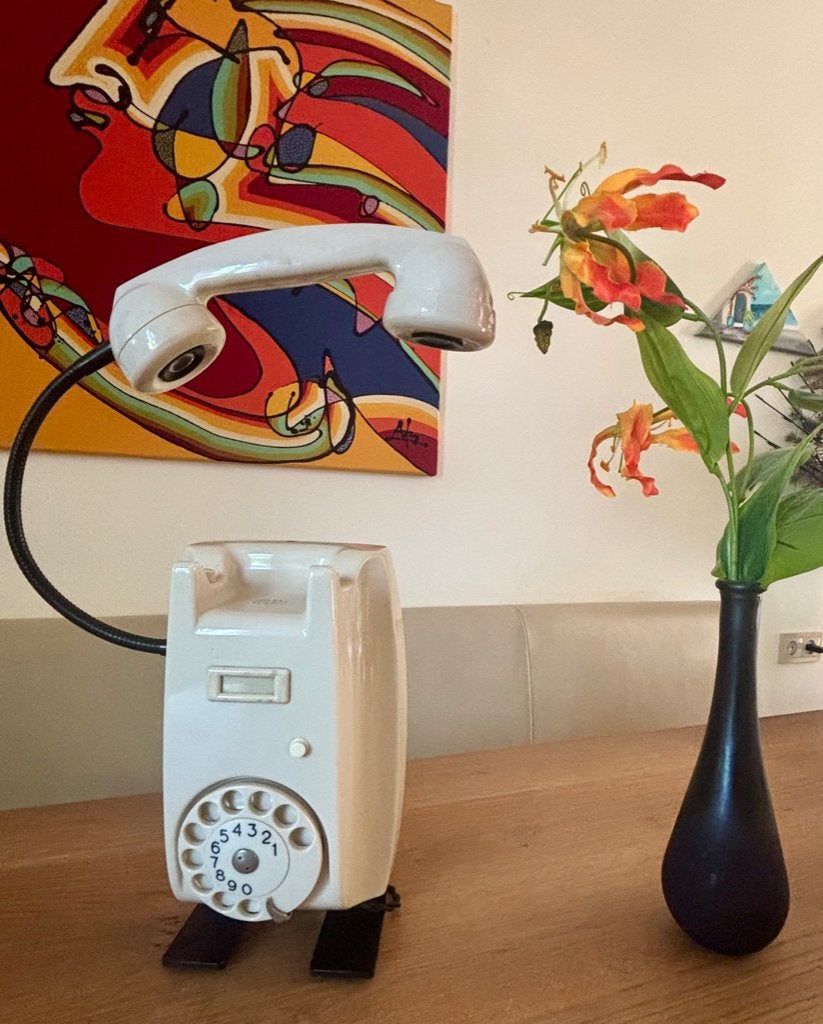 Tafellamp "Ptt Erisson Wandtelefoon”, 50 cm, Gebruikt, Sfeerlamp, Met schakelaar