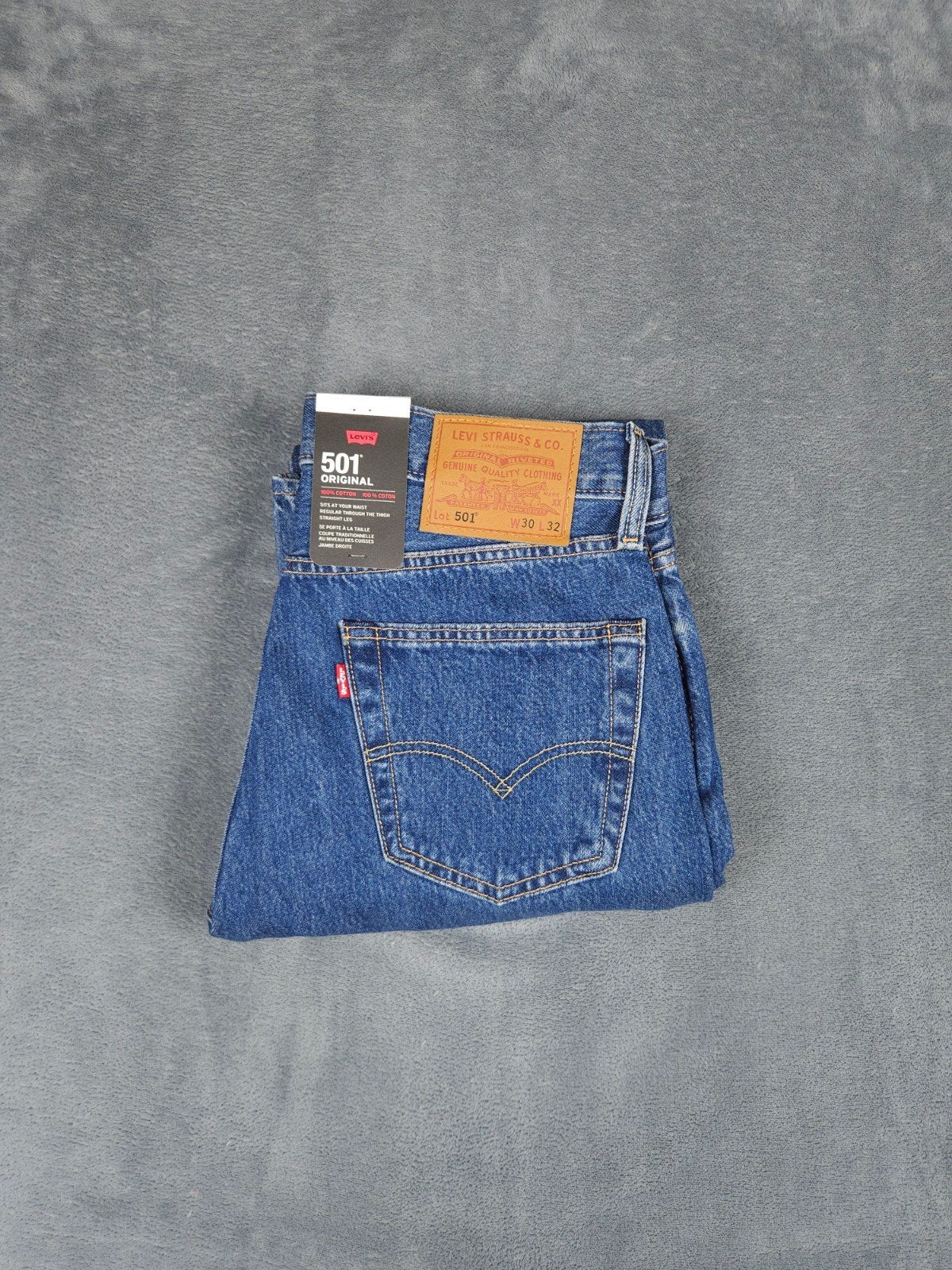 Levis 501 Jeans W30 L32 Blauw Katoen Denim Knoopsluiting, Kleding | Heren, Spijkerbroeken en Jeans, ., Nieuw, W32 (confectie 46) of kleiner
