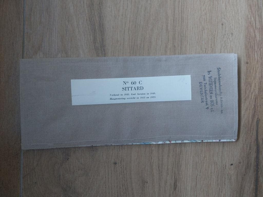 60C Sittard Elsloo Geleen Limbricht Stafkaart uit 1955, Topografische Dienst Nederland, Ophalen of Verzenden, 1800 tot 2000, Nederland