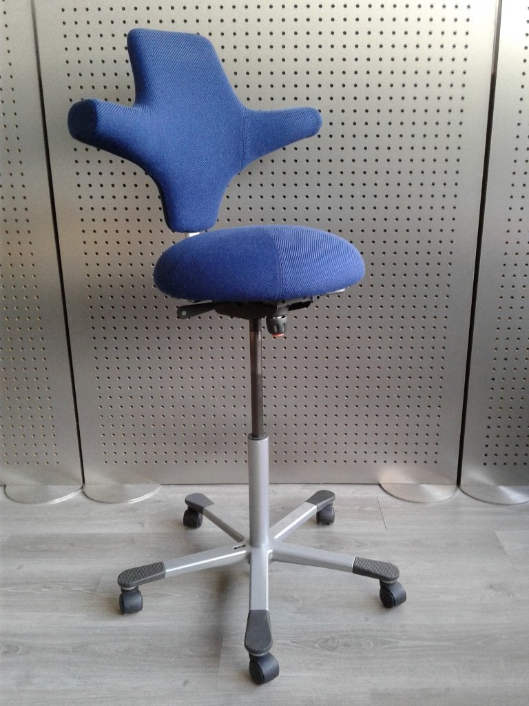 1x HAG Capisco 8116 (Hoog) (Blauw), Prachtig!, Huis en Inrichting, Bureaustoelen, Ophalen, HÅG, Zo goed als nieuw, Bureaustoel