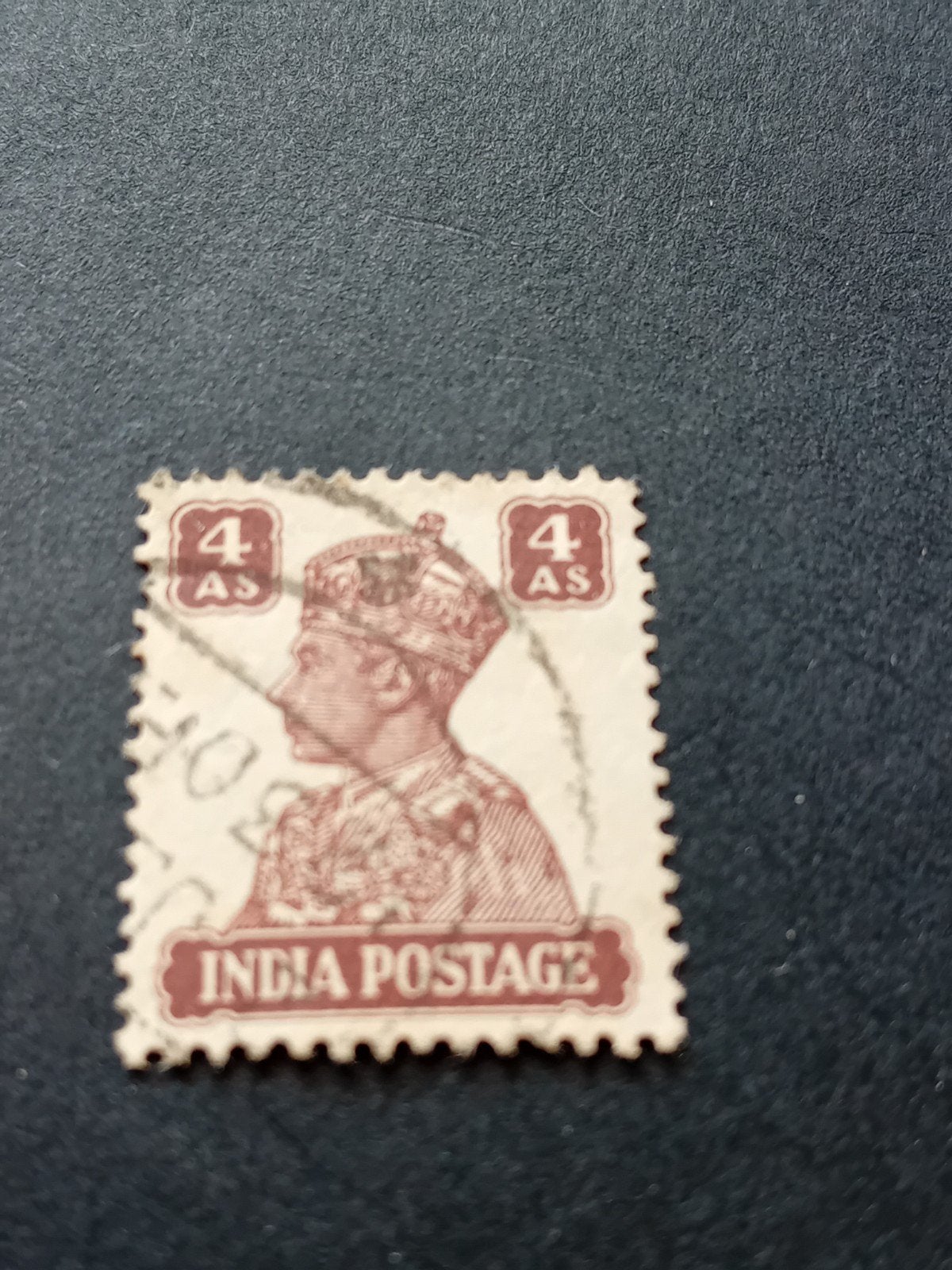 India Postzegel 4 As met Koning George V, Ophalen of Verzenden