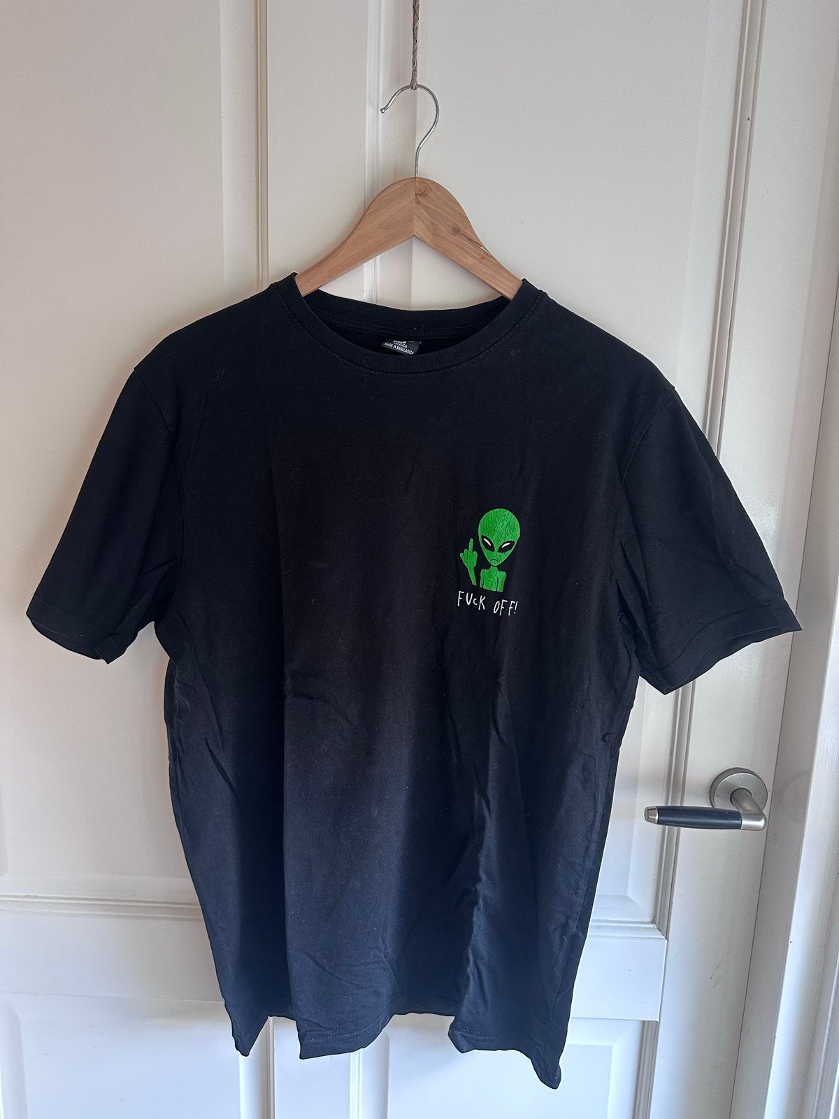 FSBN T-shirt met alien print - Maat M, Ophalen of Verzenden, Gedragen, Maat 48/50 (M), Zwart
