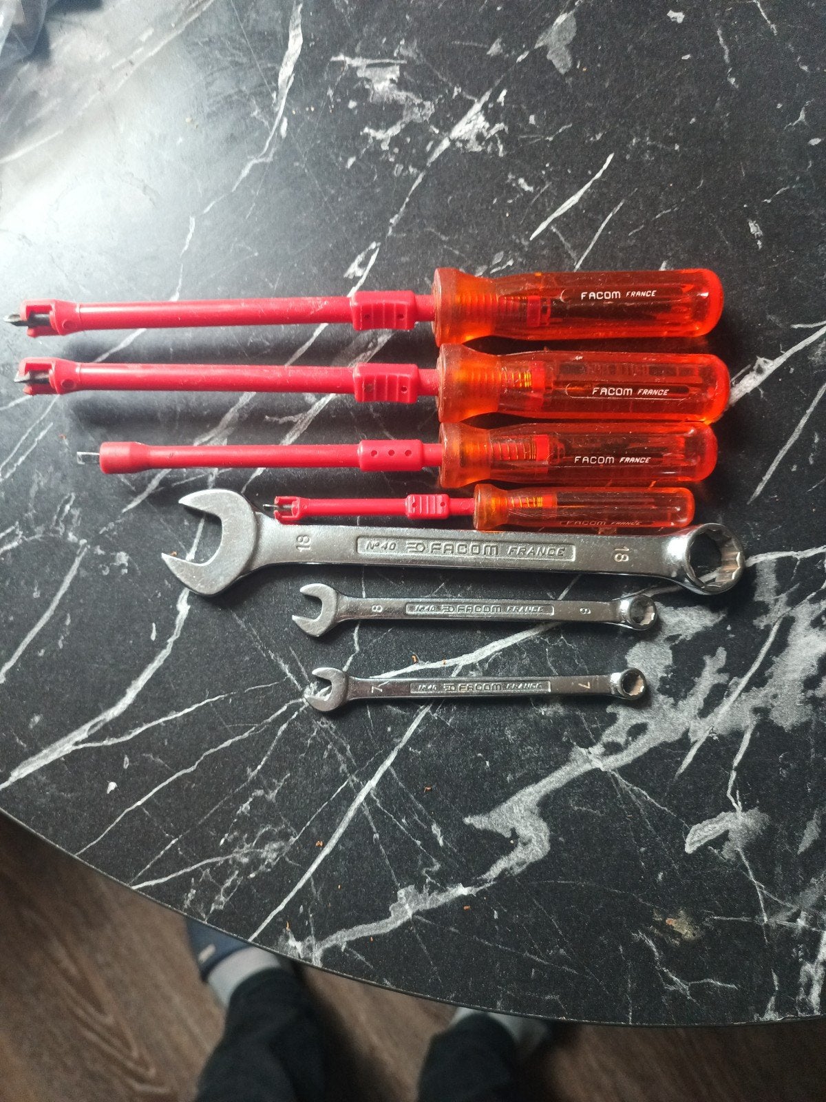 Facom lot: 7+8+18mm sleutels +  AFR/AP.3 schroevendraaiers, Ophalen
