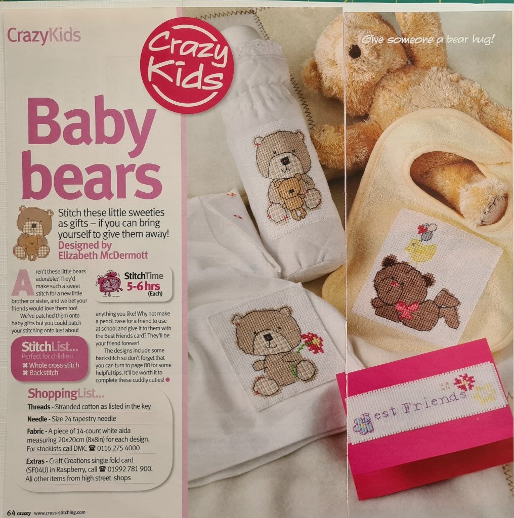 Baby Teddyberen borduurpatronen, Ophalen, Nieuw, Handborduren, Patroon