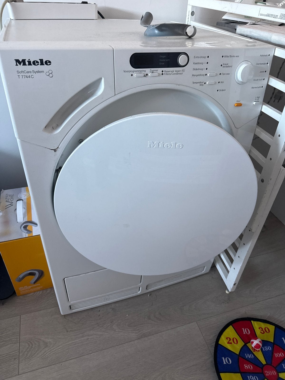 Miele T 7744 C SoftCare System Condensdroger, Ophalen, 6 tot 8 kg, Gebruikt, Voorlader