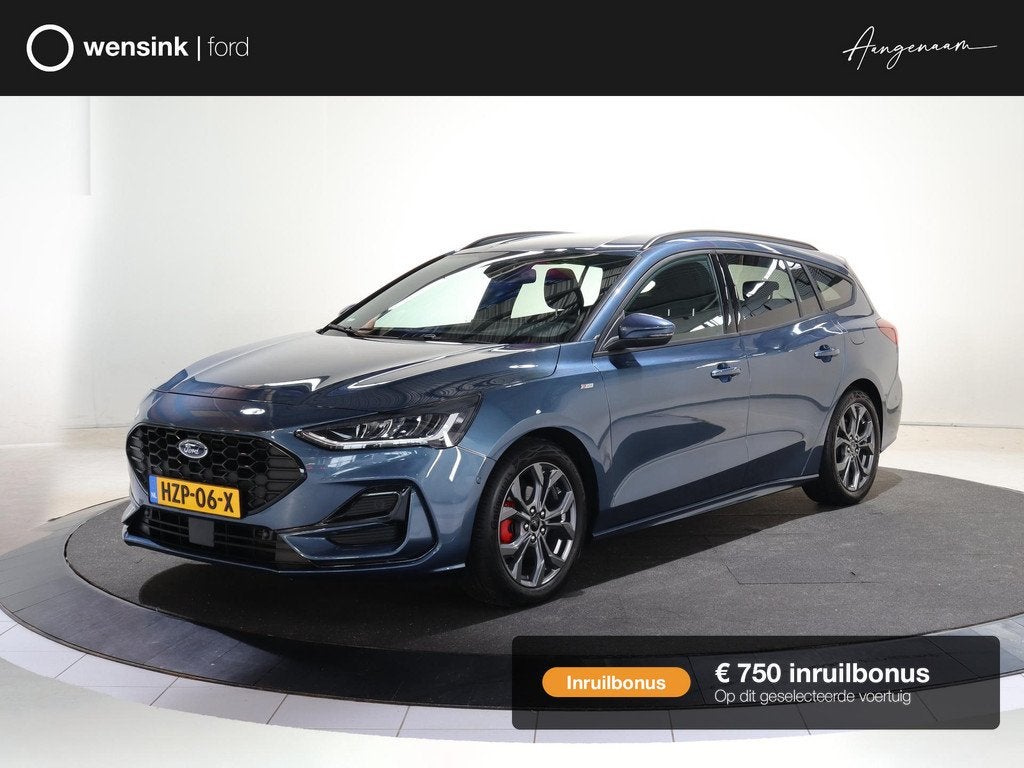 Ford Focus Wagon 1.0 EcoBoost Hybrid ST Line X | Agr | Winte, Auto's, Gebruikt, Euro 6, Blauw, Automatische klimaatregeling