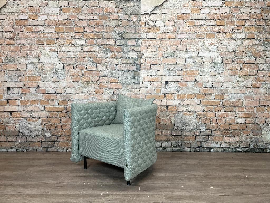 Naughtone Cloud Plain groengrijs bij TheReSales, Huis en Inrichting, Fauteuils, Ophalen, Minder dan 75 cm, Design, Zo goed als nieuw