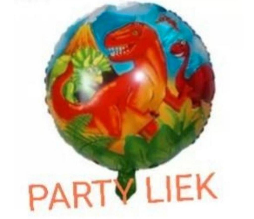 Dinosaurus ballonnen +tafelkleed +vlaggenlijn nr D296, Ophalen of Verzenden, Nieuw, Versiering, Verjaardag