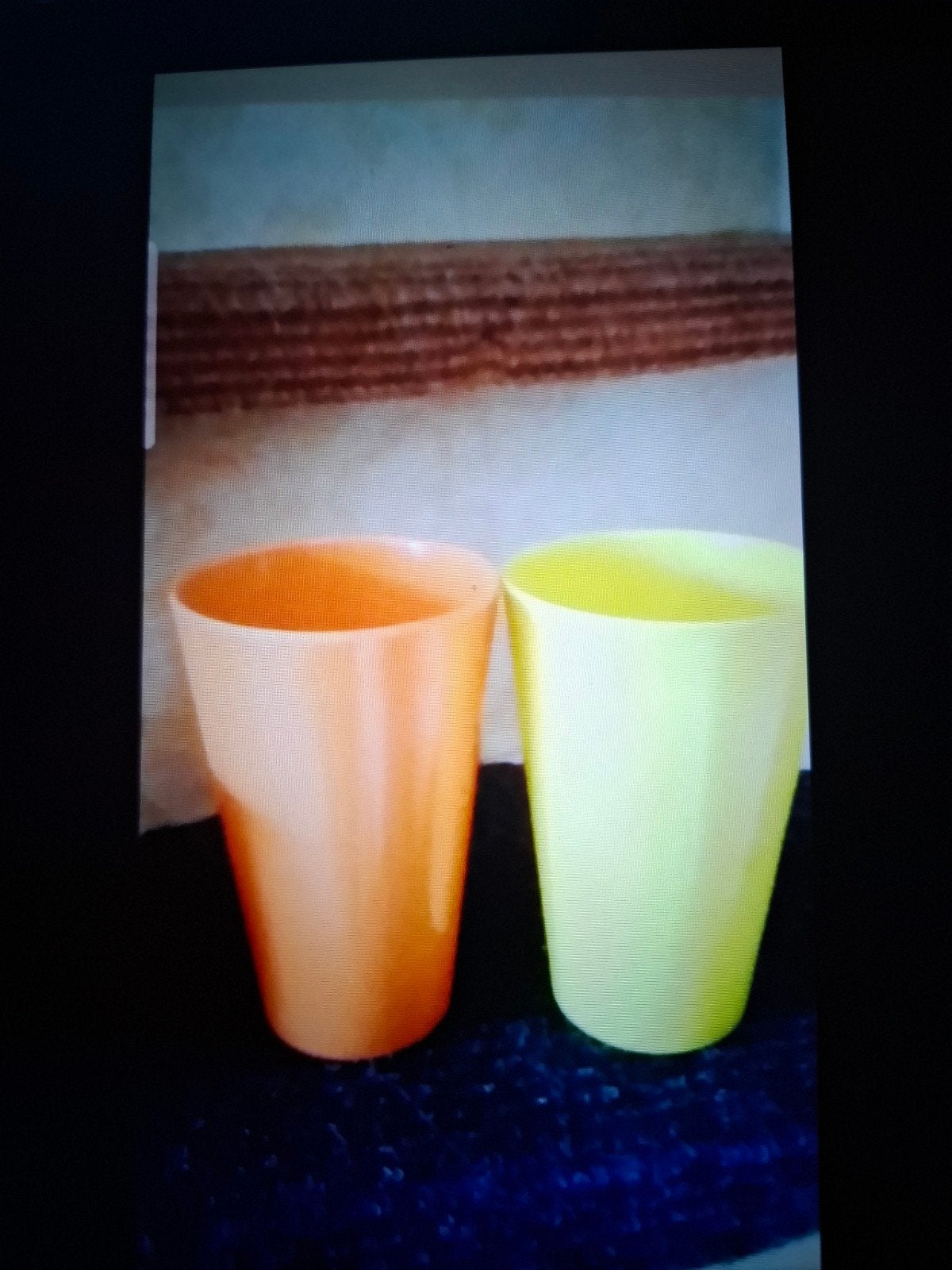 4 Plastic bekers, Kunststof, Nieuw, Overige stijlen, Mok