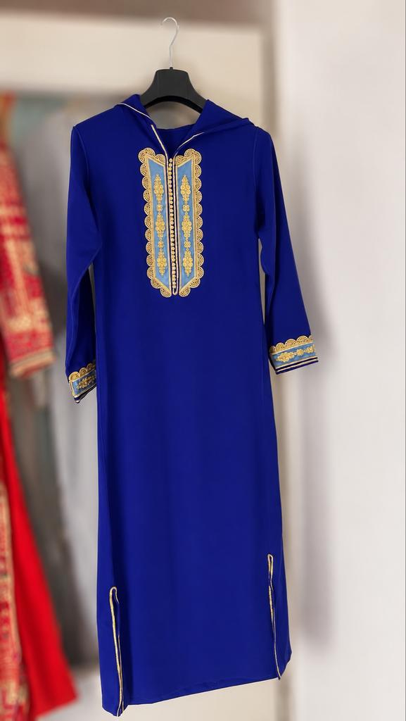 Marokkaanse Kaftan Jelaba Jurk - Blauw, Overige typen, Blauw, Nieuw, Ophalen of Verzenden