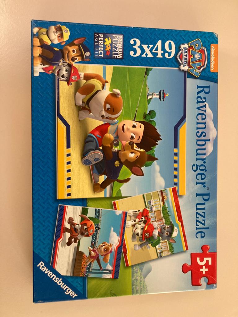 Paw patrol puzzel 3x50 stukjes, Ophalen, 10 tot 50 stukjes, Zo goed als nieuw