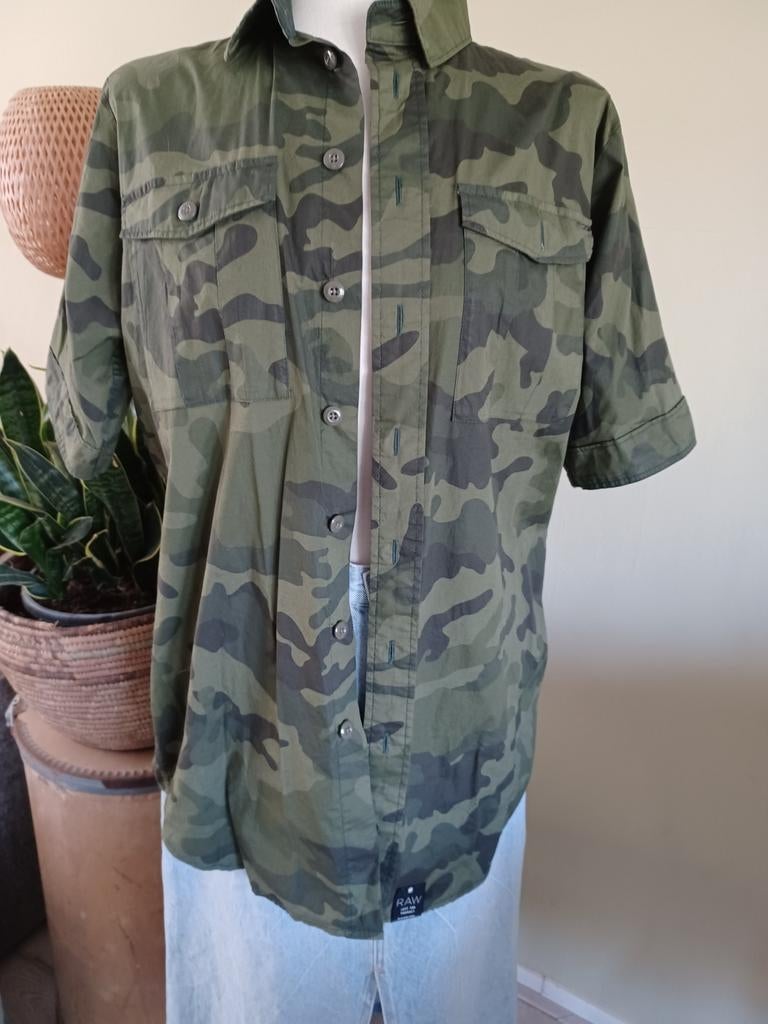 Gstar camouflage zomer blouse m, Ophalen of Verzenden, Zo goed als nieuw, Groen