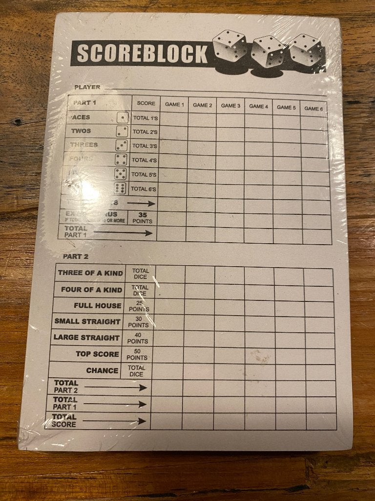 Scoreblok voor dobbelspellen - Nieuw in folie, Vijf spelers of meer, Ophalen of Verzenden, Nieuw, DEMO Creations