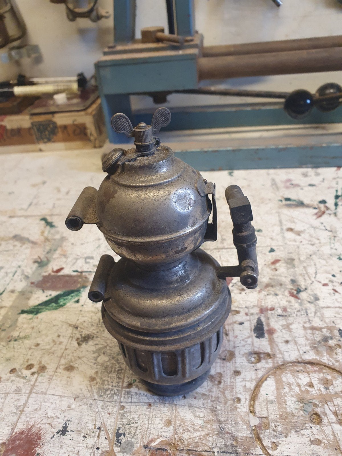 Antieke olielamp brander - Vintage lamp onderdelen, Antiek en Kunst, Ophalen