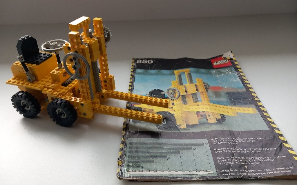 lego 850-1 (b) technic Expert Builder vorkheftruck (1977), Gebruikt, Lego, Inclusief instructies, Ophalen of Verzenden