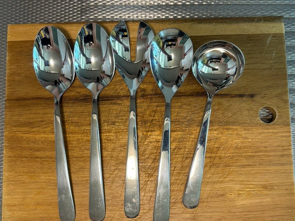 5-delige opscheplepel set Royal van Kempen en Begeer RVS, Huis en Inrichting, Keuken | Bestek, Los bestek, Nieuw, Rvs of Chroom