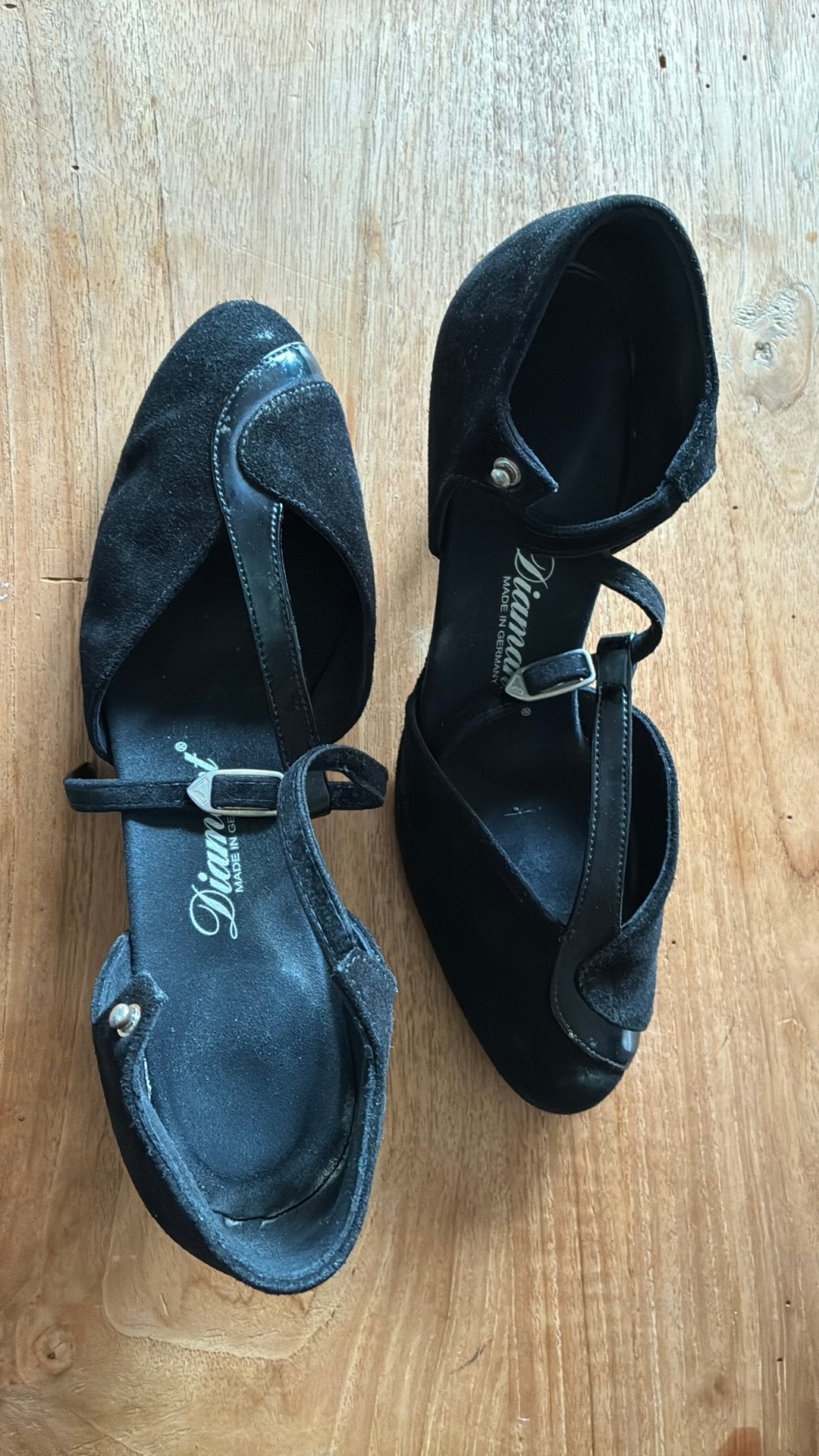 Dansschoenen zwart Diamant maat 6, Ophalen of Verzenden, Zo goed als nieuw, Schoenen
