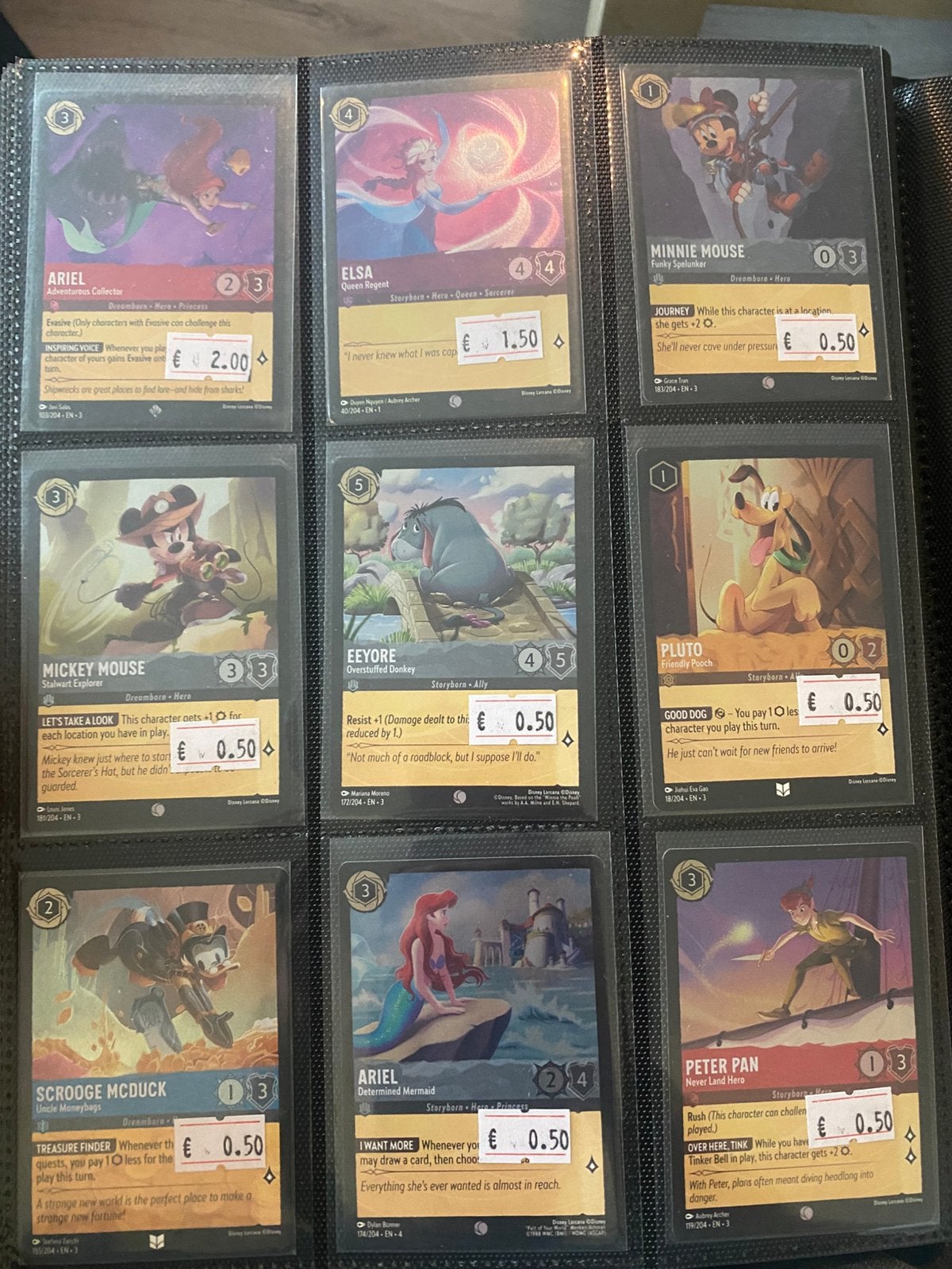 lorcana foile kaarten, Ophalen of Verzenden, Overige figuren, Zo goed als nieuw, Plaatje of Poster