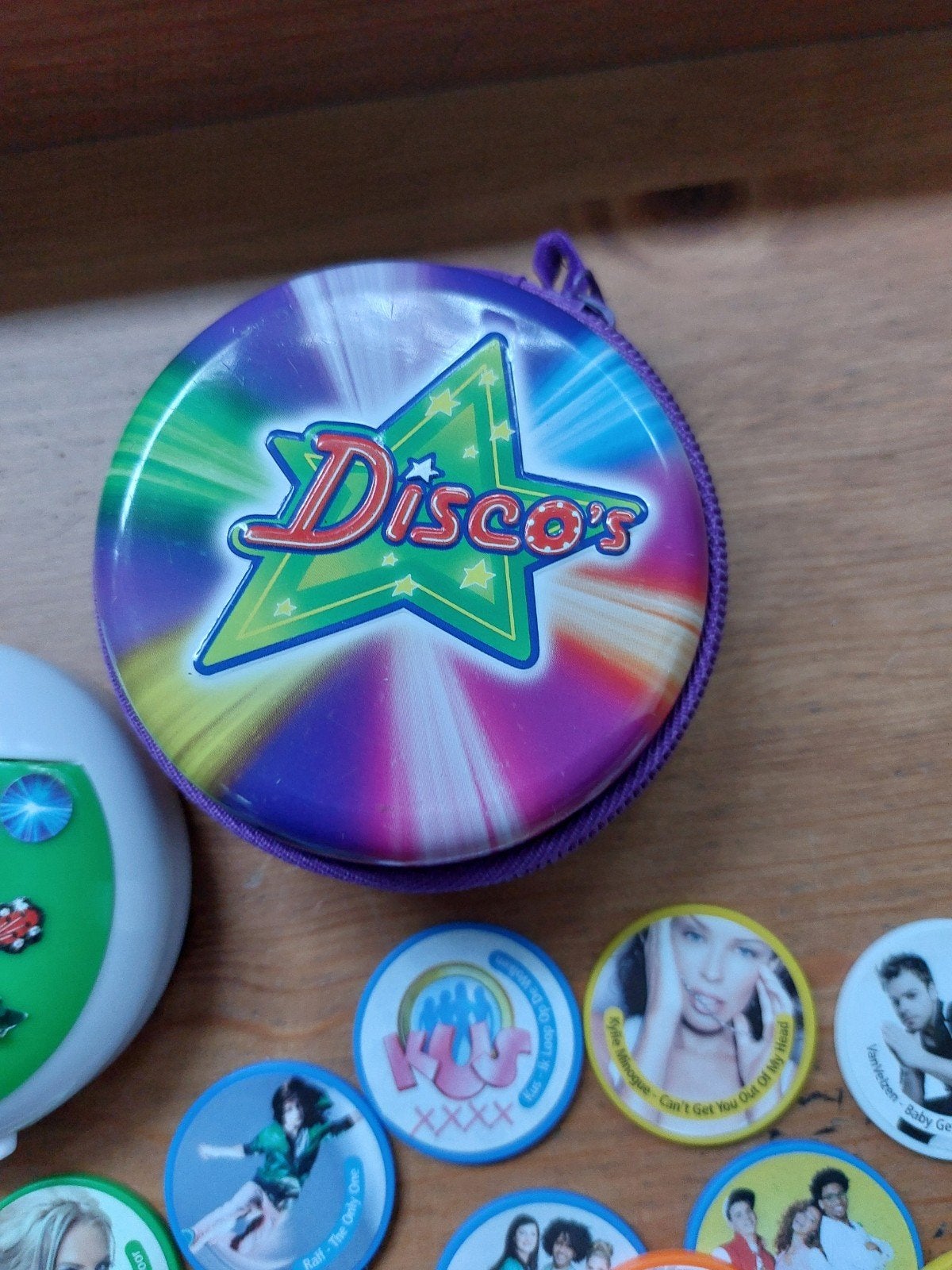 Disco's muziek schijfjes met DJ speler en hoesje, Verzamelen, Supermarktacties, Ophalen of Verzenden