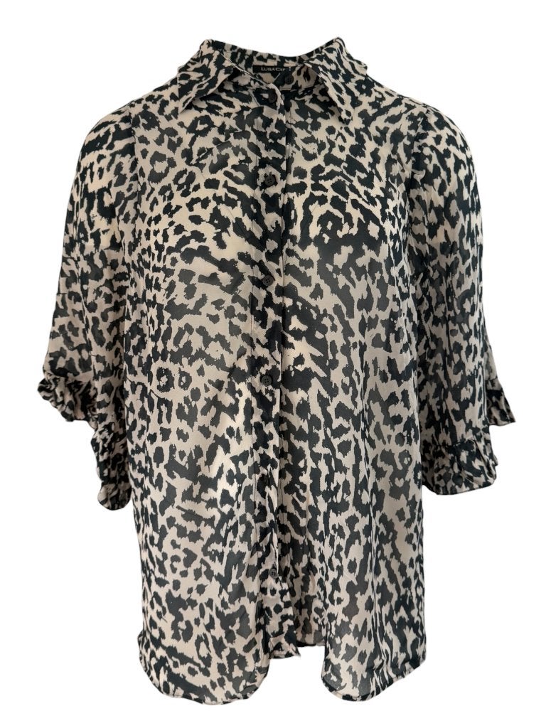 Luisa Cerano shirt L, Zwart, Ophalen of Verzenden, Zo goed als nieuw, Korte mouw