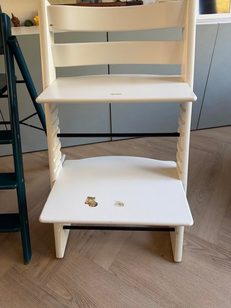 Stokke Tripp Trapp kinderstoel - Wit, Ophalen, Gebruikt, Meegroeistoel, Aanschuifbaar