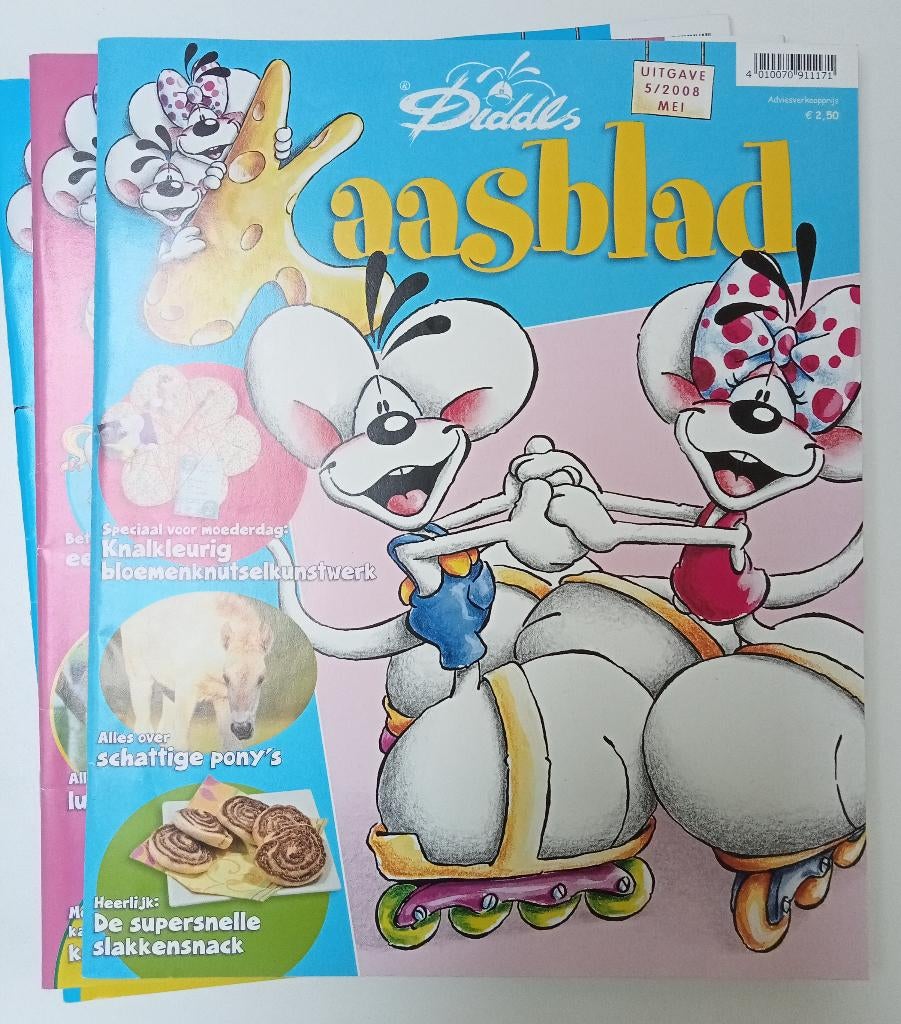 diddl kaasblad ca 3x 2008, Verzamelen, Diddl, Ophalen of Verzenden, Verschillende figuren, Gebruikt, Overige typen