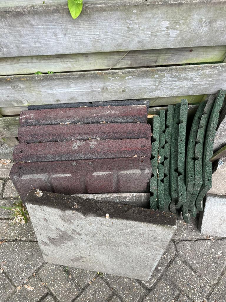 Tegels, Ophalen, Gebruikt, Beton, Terrastegels
