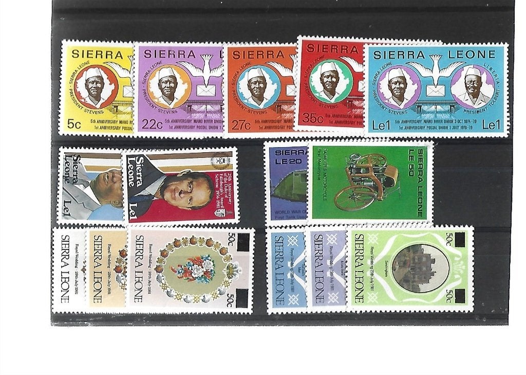 NR 85 SIERRA LEONE  5 VERSCHILLENDE SERIES POSTFRIS, Verzenden, Overige landen, Postfris