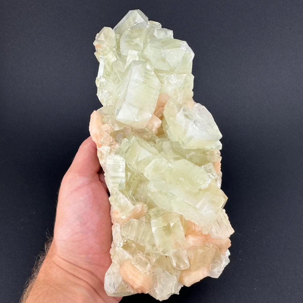 Apofylliet met Stilbiet uit India, Verzamelen, Mineralen en Fossielen, Ophalen of Verzenden, Mineraal