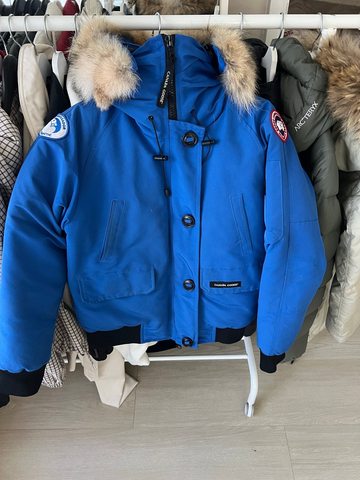 Canada Goose PBI Chilliwack Bomber Jas - Maat S/P, Ophalen of Verzenden, Zo goed als nieuw, Maat 36 (S), Blauw
