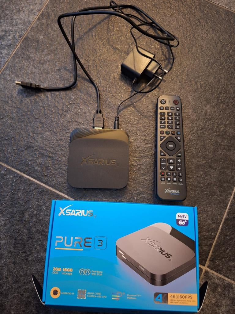 XSARIUS PURE 3 Android TV Box - Zeer nette staat, Audio, Tv en Foto, Mediaspelers, Ophalen of Verzenden