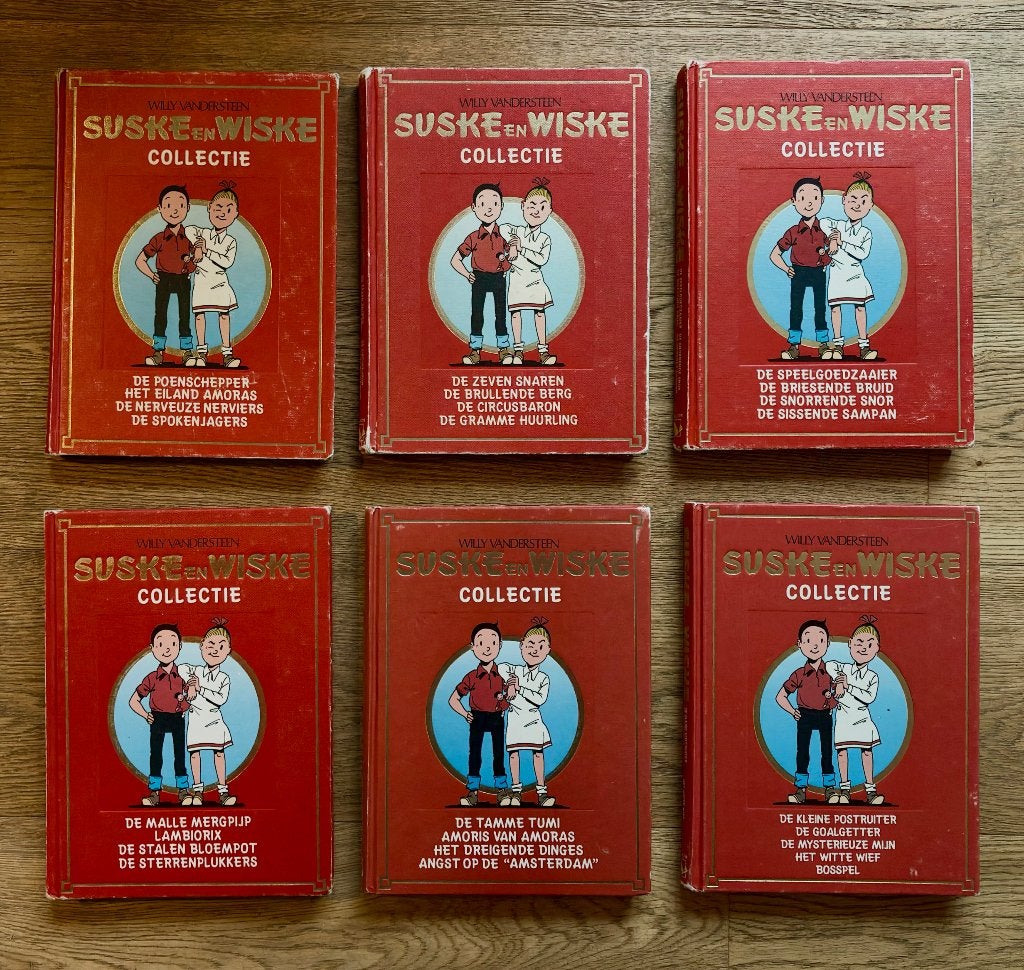 Suske en Wiske collectie 6 bundels 25 verhalen, Gelezen, Willy Vandersteen, Ophalen of Verzenden, Meerdere stripboeken