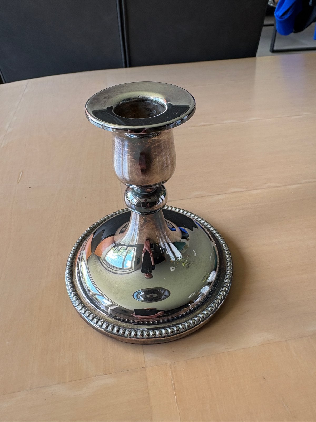 Mooie verzilverde kandelaar, Ophalen of Verzenden, Zilver