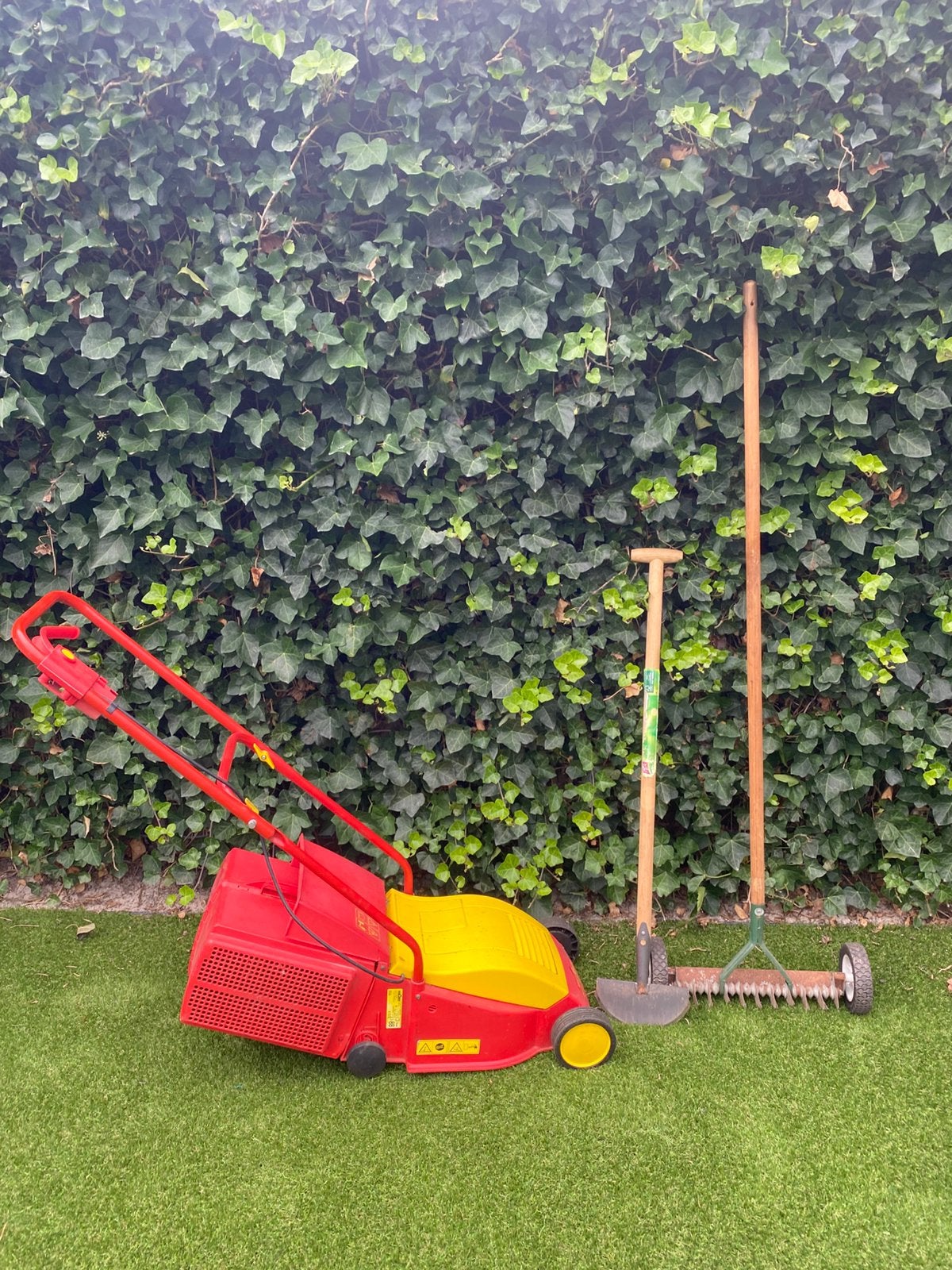 Grasmaaier met gratis kantensteker en verticuteerhark, Ophalen, Gebruikt, Elektrische grasmaaier