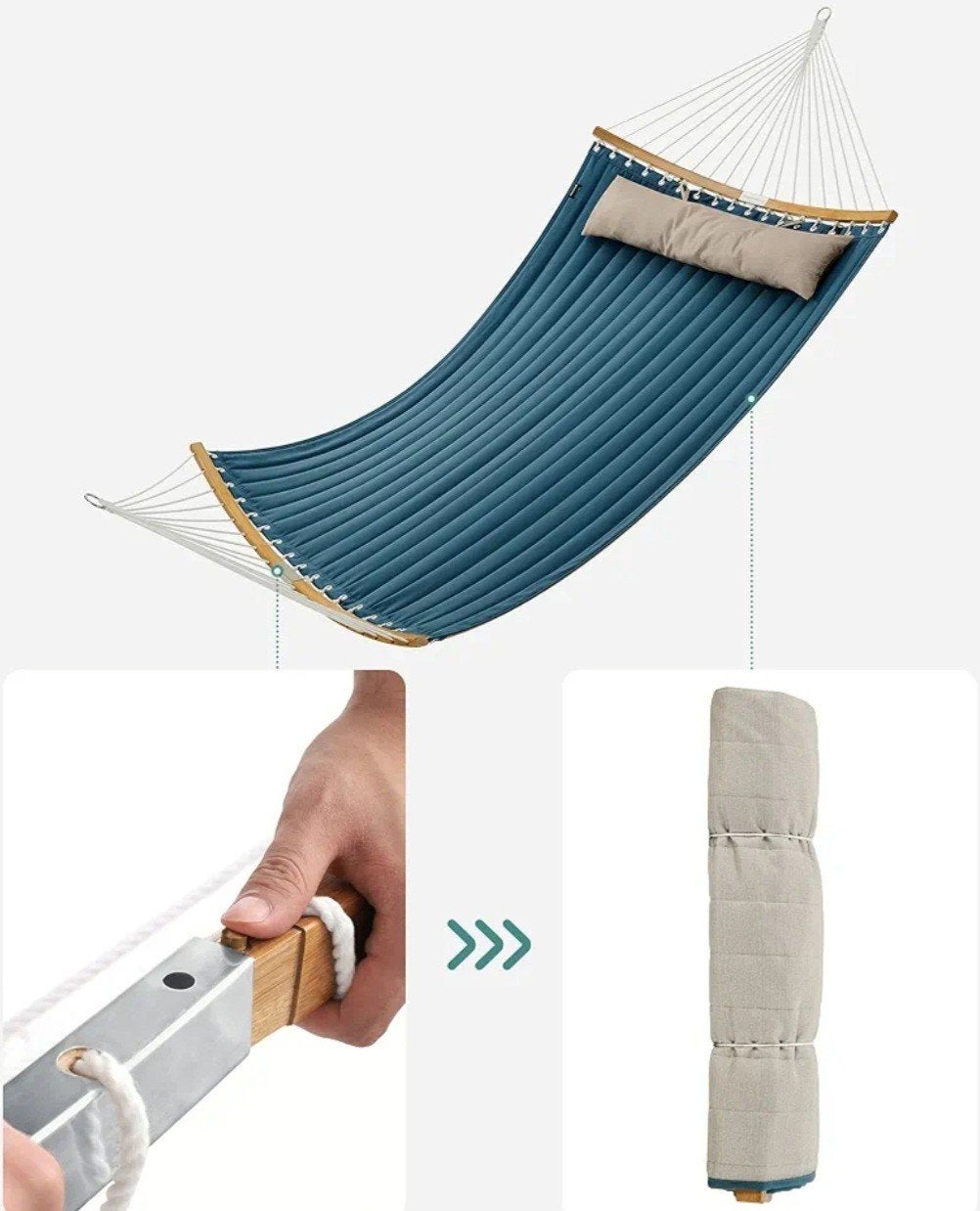 SONGMICS Hangmat voor 2 personen, Nieuw in doos!, Tuin en Terras, Ophalen of Verzenden, Nieuw