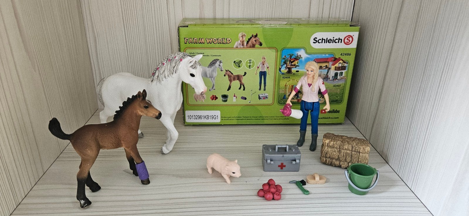 Schleich Farm World Paardenverzorging Set, Ophalen of Verzenden, Gebruikt