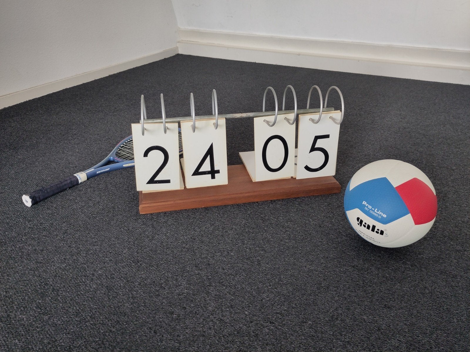 Luxe Vintage Scorebord (jaren '70/'80) - Mahoniehout, Ophalen of Verzenden