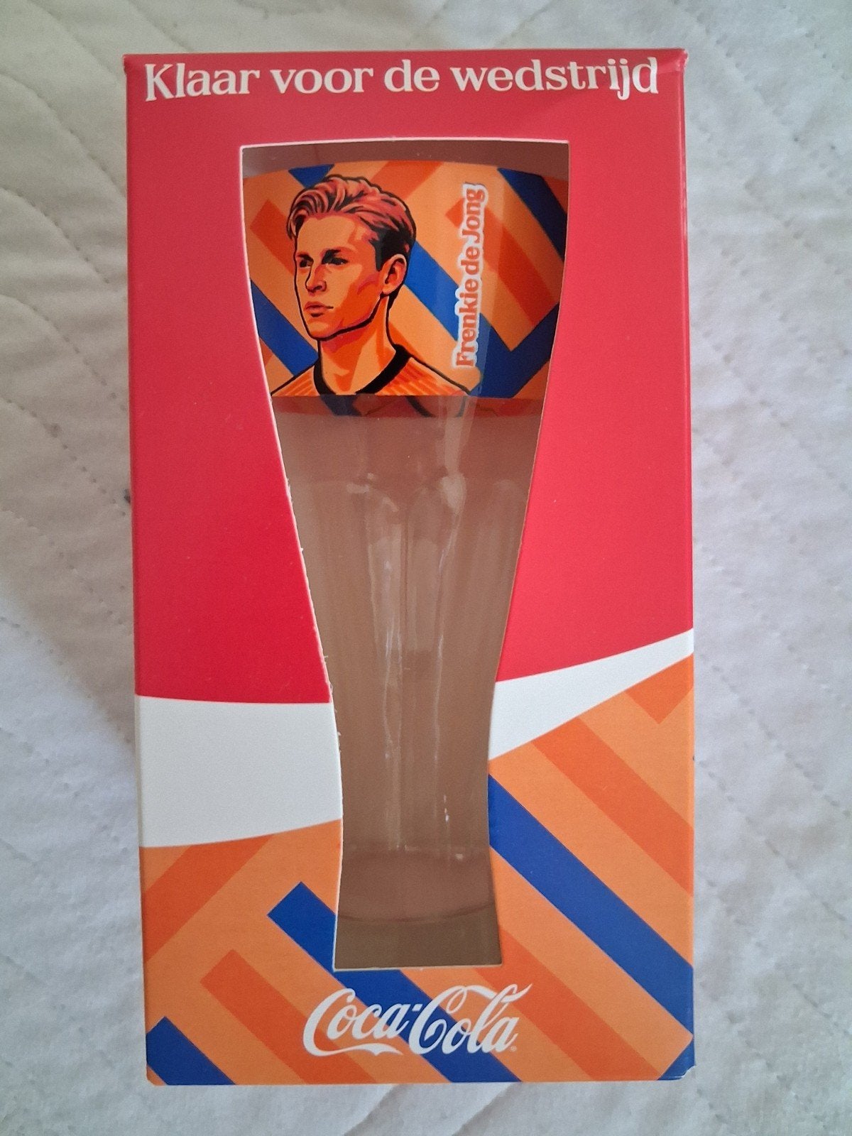 FRENKIE DE JONG COCA-COLA glas WK'26, Ophalen of Verzenden, Ajax