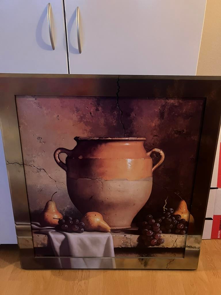 Stilleven met meegespoten lijst, Antiek en Kunst, Kunst | Schilderijen | Klassiek, Ophalen of Verzenden