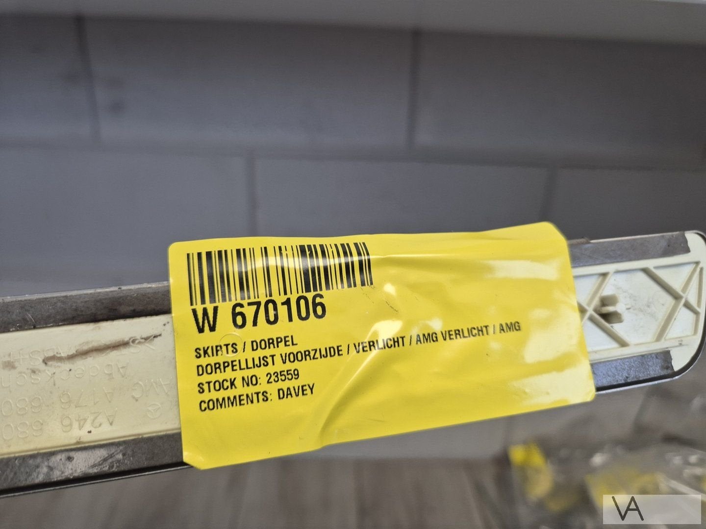 Instaplijst Dorpellijst AMG Mercedes A W176 / B W246 1 kant, Auto-onderdelen, Gebruikt, -, Ophalen of Verzenden, -