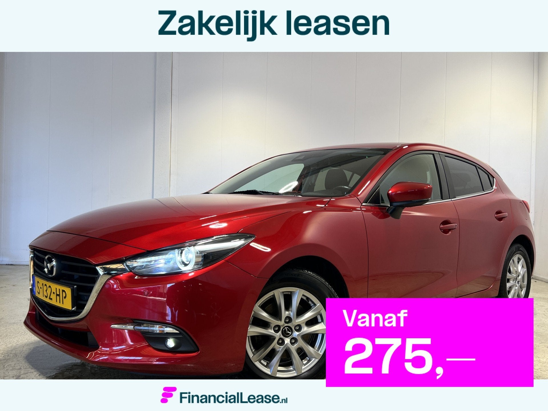 Mazda 3 2.0 SkyActiv-G 120 SkyLease+ | LM Velgen 16" | Voors, Voorwielaandrijving, 1998 cc, Stof, Gebruikt