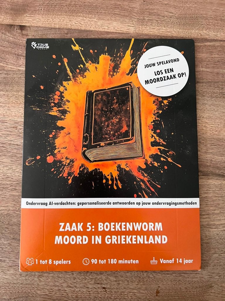 Moordzaak: Boekenwurm Moord in Griekenland (Zaak 5), Hobby en Vrije tijd, Een of twee spelers, Ophalen of Verzenden, Zo goed als nieuw