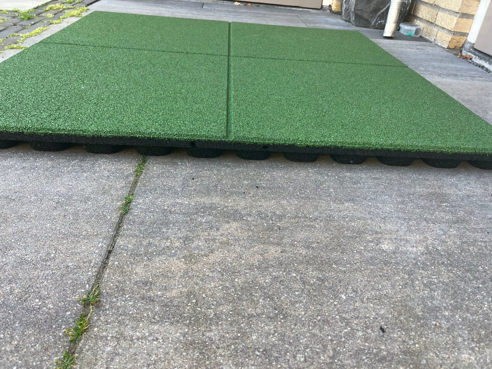 Zware rubberen tegels 100 x 100 cm, Gebruikt, Rubber, Ophalen of Verzenden, Minder dan 5 m²