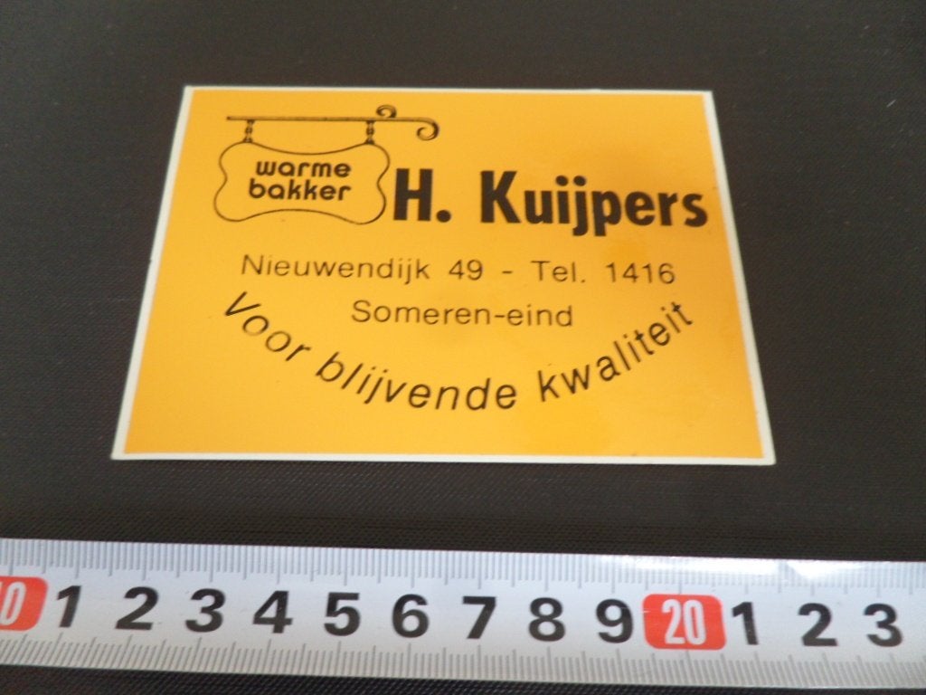 sticker Someren - Eind Warme Bakker H. KUIJPERS Nieuwendijk, Ophalen of Verzenden, Zo goed als nieuw