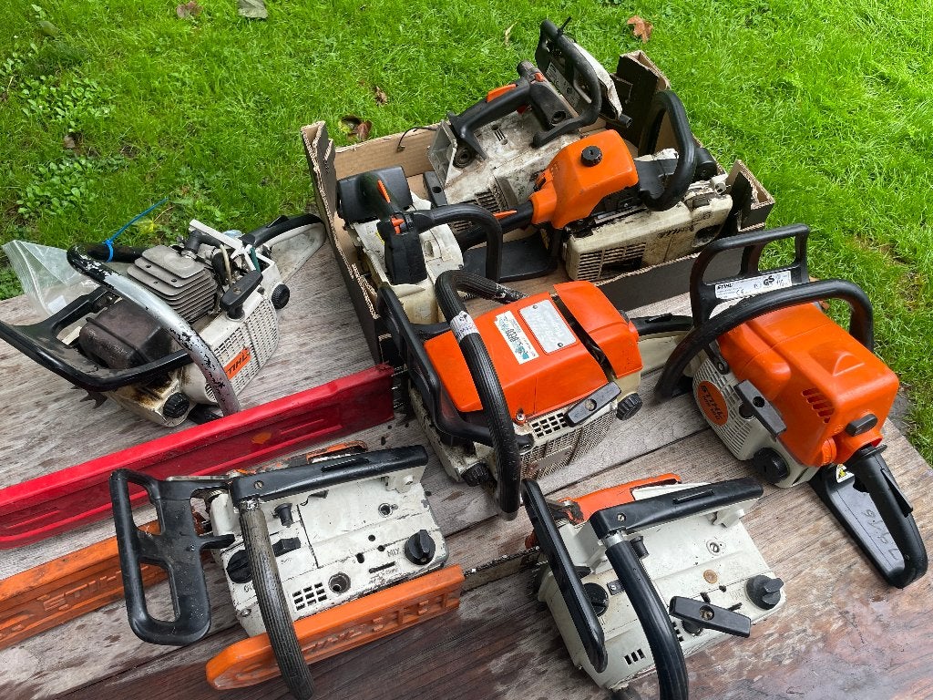 Stihl Kettingzagen partij opknappers of onderdelen, Stihl, Gebruikt, 70 mm of meer, Kettingzaag