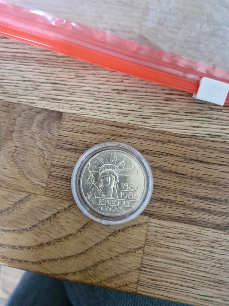 Zilveren 100 Franse Franc 1986 - Vrijheidsbeeld, Postzegels en Munten, Ophalen, Frankrijk, Losse munt, Zilver
