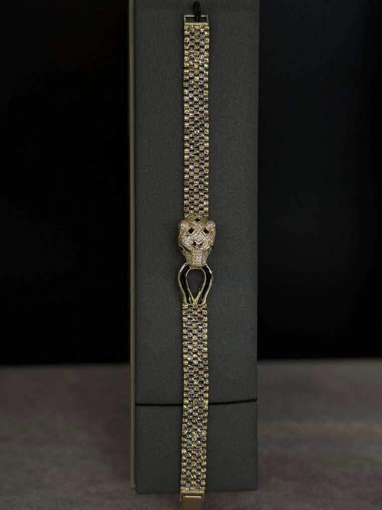 14 Karaat Goud - Armband - Panthere - Nieuw - 22,51 Gram, Ophalen of Verzenden, Nieuw, Goud