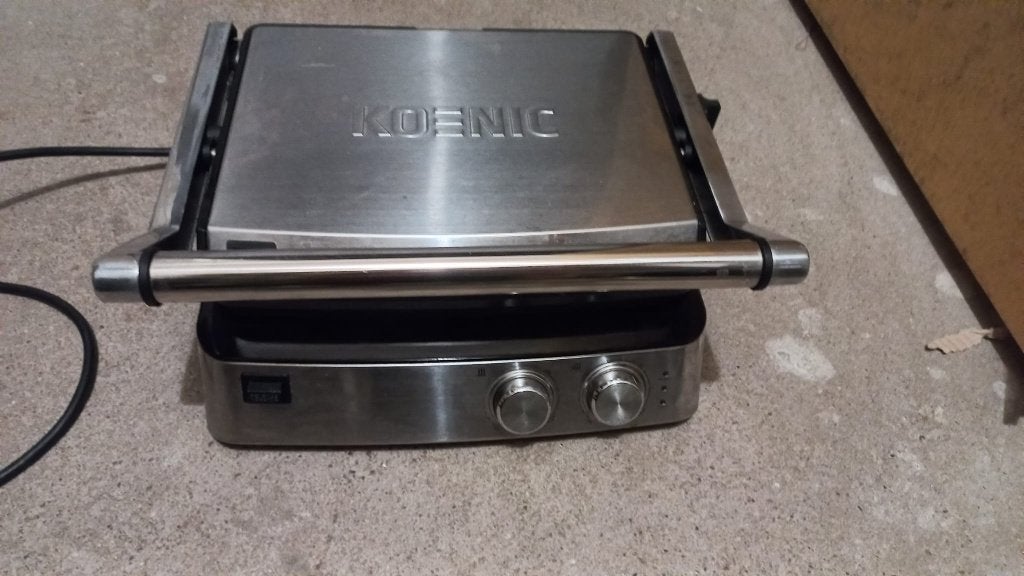 Koenic contactgrill (RVS), Ophalen, Gebruikt