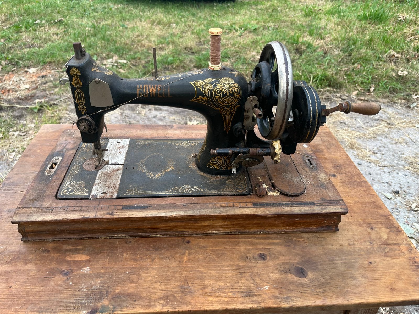 Antieke Howeel Naaimachine uit 1890 - Werkend, Antiek en Kunst, Antiek | Naaimachines, Ophalen